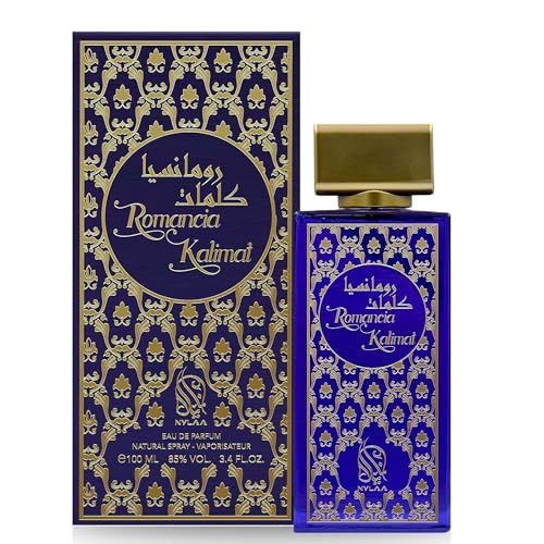 Romancia Kalimat 100ml Eau de Parfum - Arabisches Parfüm Spray - Nylaa Parfüm für Damen und Herren - Arabischer Tonka mit Zitrus-, Fruchtig-, Moschus- und Zedernholznoten