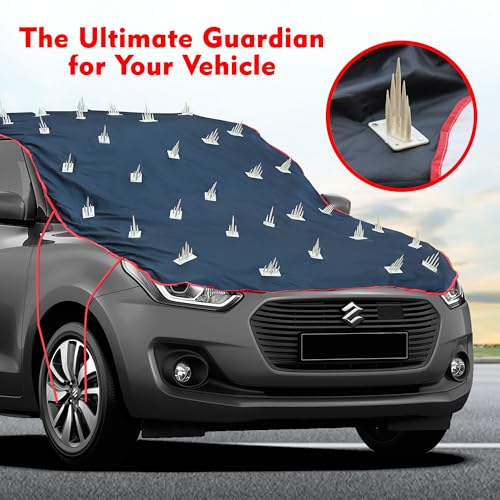 Image of AYSHU Water-Resistant Spike Car Cover for Audi S40 - Protects from Dogs, Monkeys, Dust, Sunlight & UV - Full Roof Universal Fit