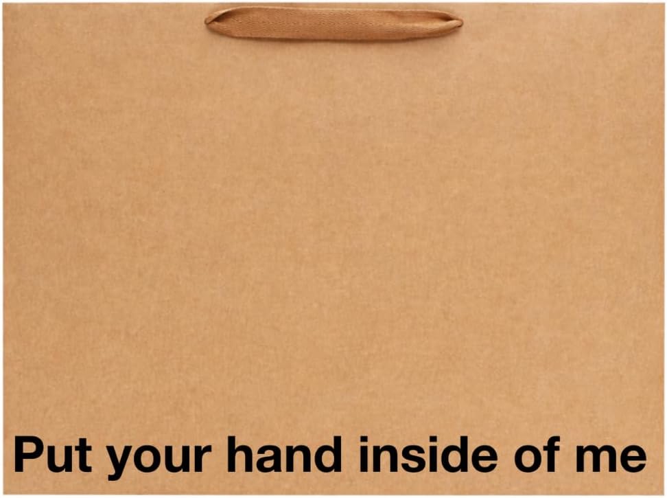 MilkToast Brands Funny Gift Bag, 16" x 6" x 12" Size, May Contain a Wild Raccoon, Large Kraft Paper Bag with Sarcastic Phrases, Funny Gift Bag for Mother's Day, Father's Day, Birthdays, Graduation