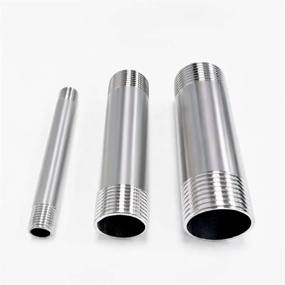 1/4" 3/8" 1/2" 3/4" 1" NPT Filettatura Maschio Nipplo Lungo Raccordo Tubo Acciaio Inox 304 Adattatore Connettore,Filettatura Maschio,Lunghezza,NPT1I2,L 200mm