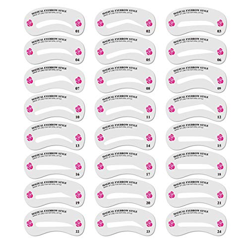 GL-Turelifes - Kit de 24 plantillas para crear estilos diferentes de cejas...