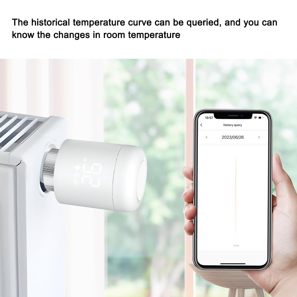 Irfora Tuya Zigbee Termostatyczne zawory grzejnikowe, inteligentne bezprzewodowe sterowanie aplikacją na telefon komórkowy, termostat ogrzewania domu, regulator temperatury, termostat grzejnikowy,