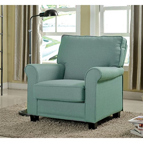 Furniture Of America Fa-Cm-Ac6056Bl Accent Chair, 54" X 17.75" X 26.25", Blue #TOP17