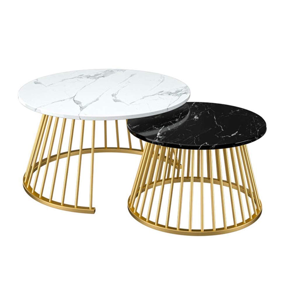 Table basse ronde en marbre table gigogne nordique moderne et empilable