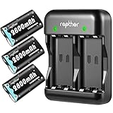 Rapthor 2800mAh Gaming Controller Rechargeable Battery Pack with Charger for Xbox One/Xbox One X/Xbox One S/Xbox One Elite/Xbox Series X/S Batteries Kit (3 Batteries+1 Charger)