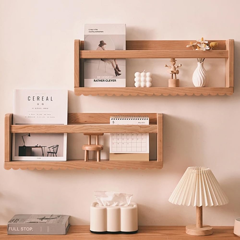 24 unidades de listones de madera decorativas sin barnizar con borde festoneado (40x4 cm) Listones de madera decorativos con puntos adhesivos para molduras decorativas DIY en casa, casa de
