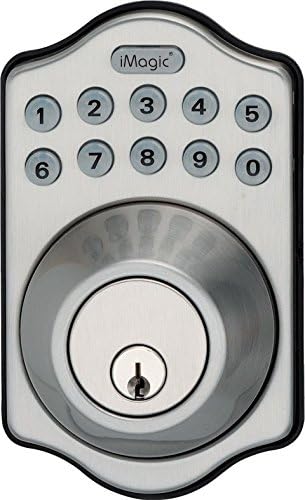 Smart Bluetooth Deadbolt Lock by iMagic, Smart Code Electronic Push Button Keypad with iOS/Android APP, Satin Nickel, Sliver, (iSL2S)