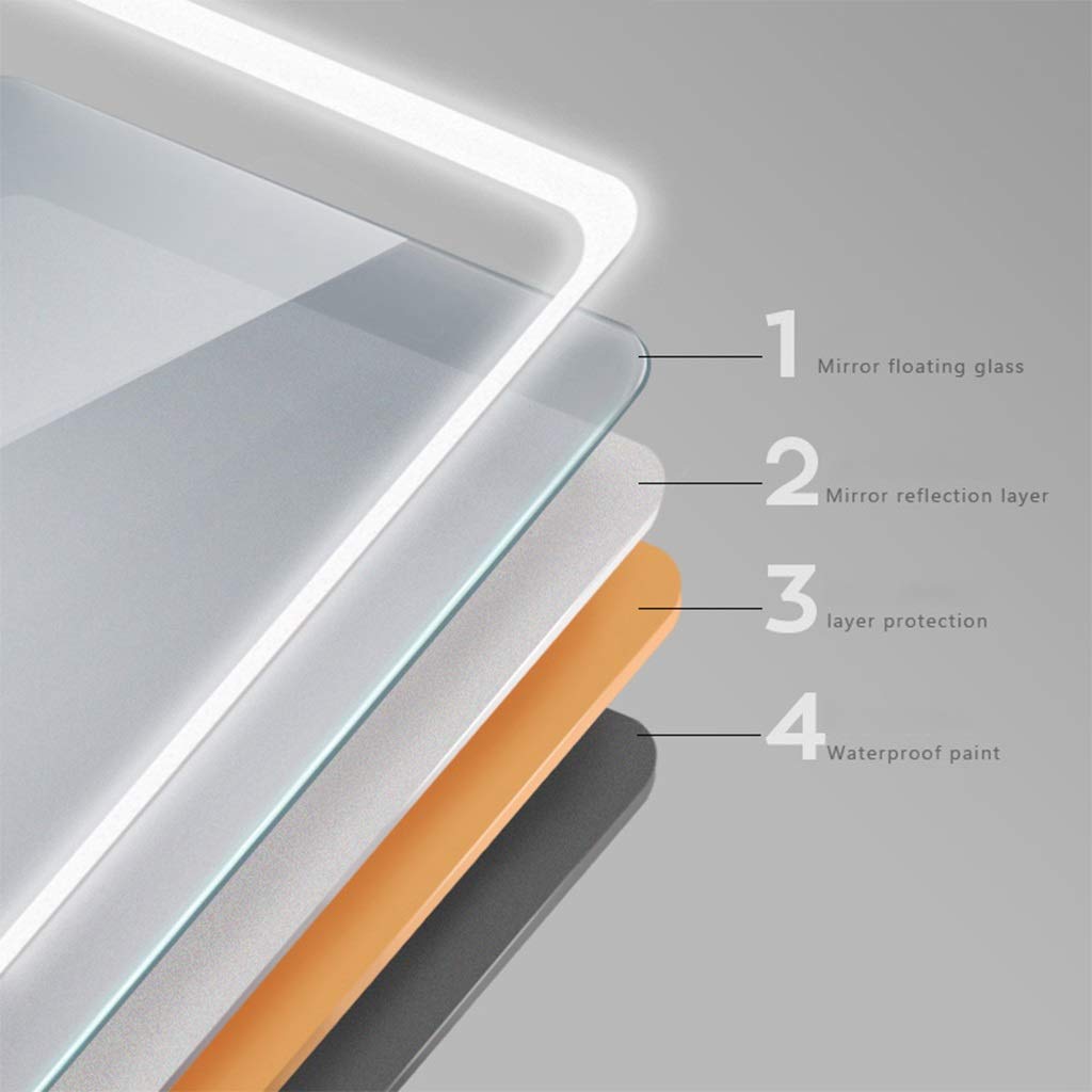 Specchio Trucco Specchio per Trucco Specchio Appeso Senza Cornice,Specchio per Trucco Bagno Antiappannamento Specchio per Trucco Appeso Rettangolo Verticale O Orizzontale Specchi per Trucco A Parete