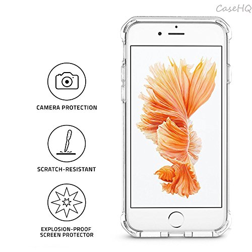 Iphone 6S Plus Case Iphone 6 Plus Case, [2 Pack]Casehq Transparent Clear Enhanced Grip Protective Defender Cover Soft Tpu Shell Shock-Absorption Bumper Anti-Scratch Clear Back Air Cushioned 4 Corners #TOP3