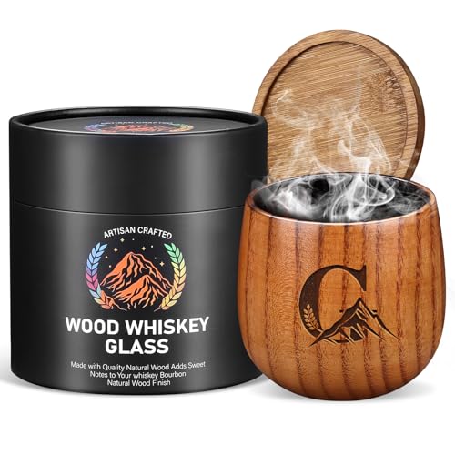 Argefkeen Charred Wooden Whiskey Glasses Personalized Bourbon Drinking Glass Ideas