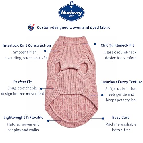Pull en tricot pour chien texturé de qualité supérieure style col rond