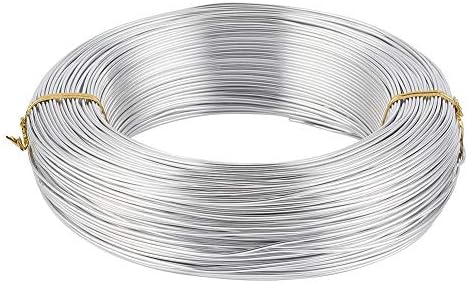 PandaHall 53 Feet Silver Aluminum Wire 4mm Metal Craft Wire for DIY Manual Arts Jewelry Making(Silver)