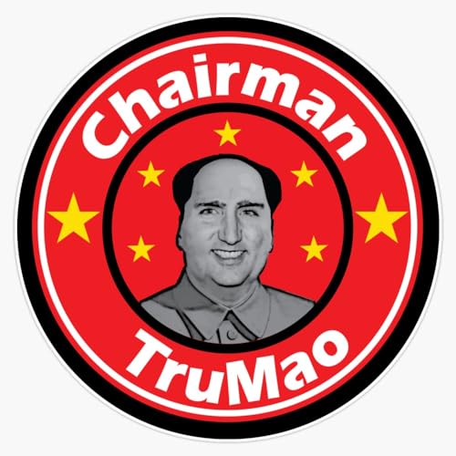 LAD Studio Justin Trudeau: Chairman Trumao Sticker Bumper Sticker Vinyl Decal 5""