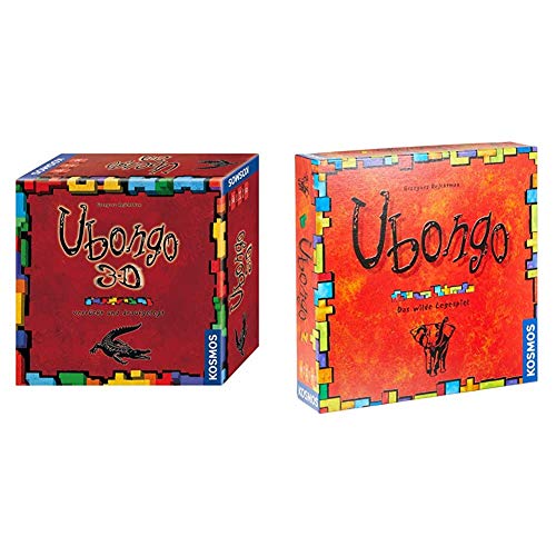Kosmos 690847 - Ubongo 3-D Brettspiel & 692339 - Ubongo, Das Wilde Legespiel, Brettspiel-Klassiker für 1-4 Spieler ab 8…