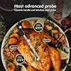 Smart Wireless Meat Thermometer with Thinnest Probe, Magnetic Bluetooth Food Thermometer, Remote Tracking and Real-Time Readings from Apps, for iOS and Android, for BBQ, Grill, Smoker