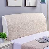 BERTERI Exquisite Embroidered Flower Pattern Headboard Slipcover for Queen Bed Non-Slip Washable Dus