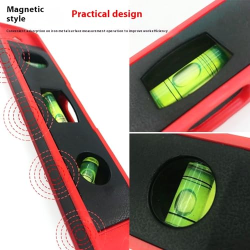 Image of 3-in-1 Magnetic Spirit Level Tool - Bubble Water Level Scale Meter, Speed Level, Leveling Tool | 15 cm Leveler with Magnet (1)
