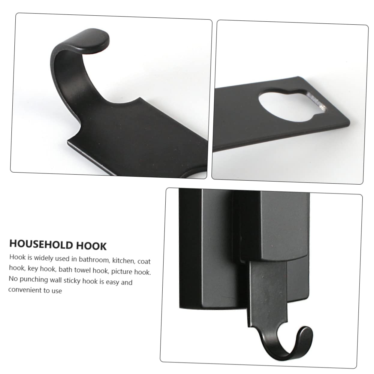 LIFKOME 3 Piezas Ganchos de Succión Traceless para Baño y Cocina Soporte de Inoxidable Negro con Potente Succión para Colgar Toallas y Accesorios para Armarios y Reducidos
