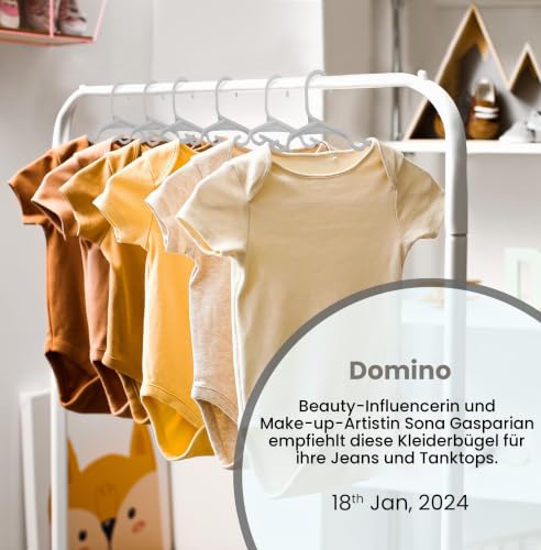Utopia Home Packung mit 20 Kinderkleiderbügeln - 11,5“ Baby- und Kinderkleiderbügel aus Kunststoff für den Kleiderschrank… – Ansicht 5