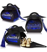 Spakon Graduation Cap Gift Boxes - 50 Pcs Class Of 2025 Party Favor Boxes With Cards & Stickers