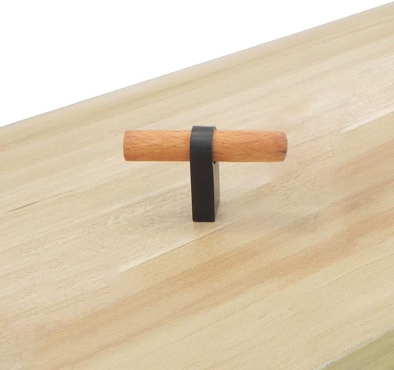Southst Solid Wood Furniture Cabinet Handles Drawers Wooden Handles Minimalist Hardware Handles Light Home Improvement Accessorie - (Color: F)
