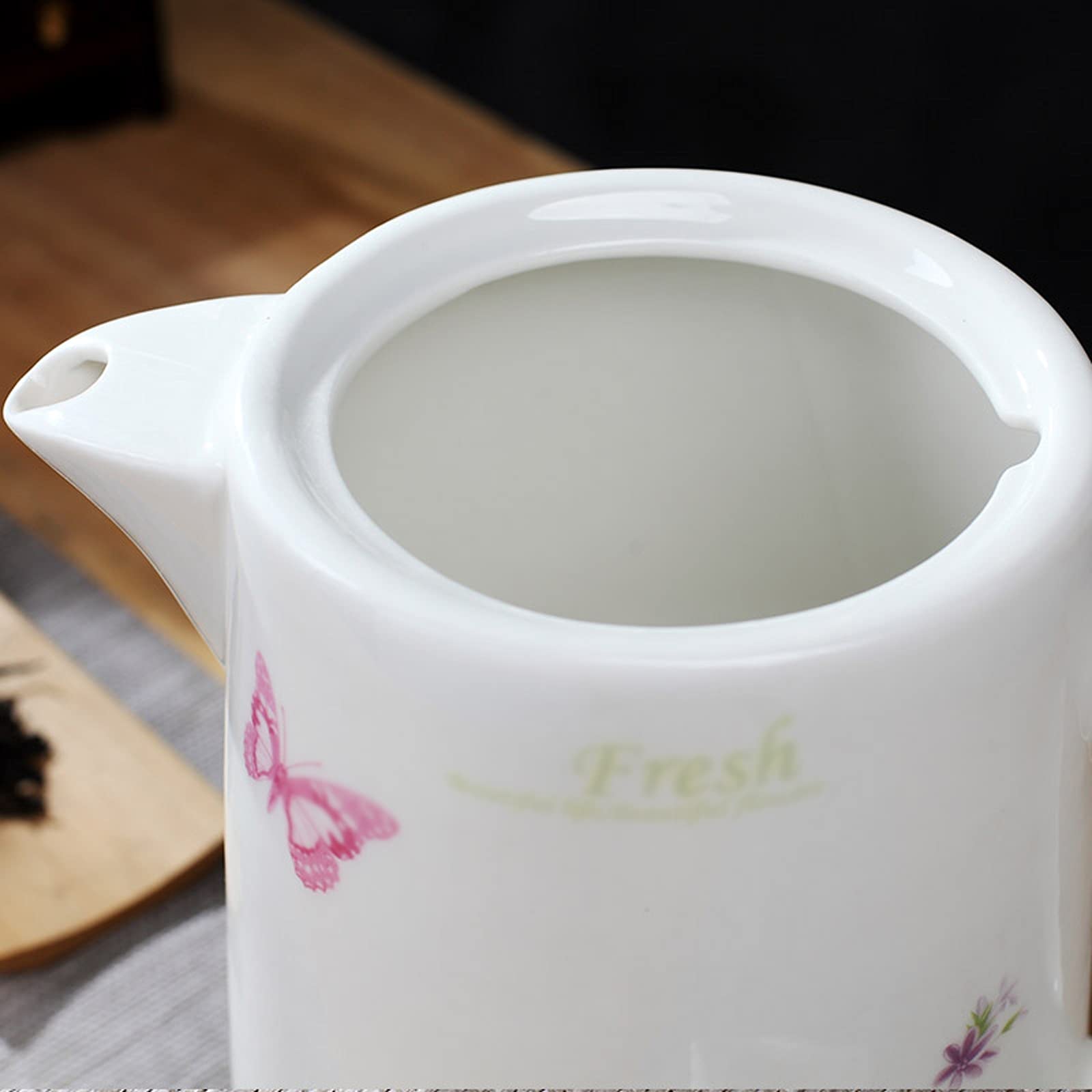 Carafe Eau Grande crosse à eau avec poignée et couvercle domestique pichet en céramique rétro poignée de théière de théière exquise for un ami neuf d'un ami (101,4 oz) Pichet à Thé Glacé(A)