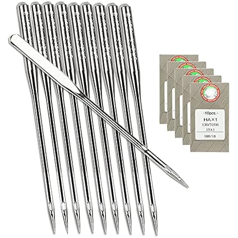 50 PCS Brother Sewing Machine Needles Size 100/16 130/705H HAx1 Sewing Needles Embroidery Machine Needles for Brother Sewing Machine (5 Pack of 10 Needles) Cover