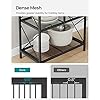 SONGMICS 5-Tier Metal Storage Rack, Shelving Unit with X Side Frames ...