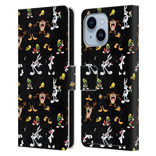Housse Looney Tunes iPhone 14 Plus Étui Portefeuille Cuir Noir antichoc