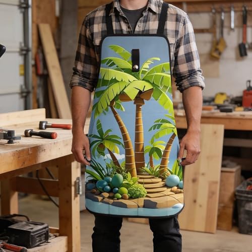 Delantal para carpinteros Tropical Tree, unisex miniatura 5