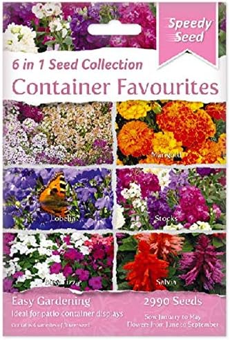6 in 1 Seed Collection Range for Easy Gardening (Container Favourites)