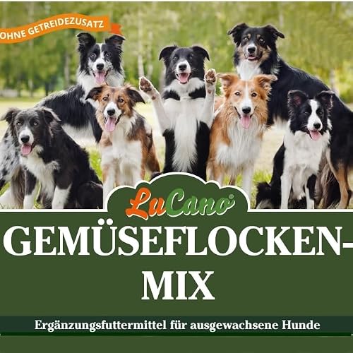 Gemüseflocken für Hunde 1 kg LuCano Mix Ergänzungsfutter für BARF