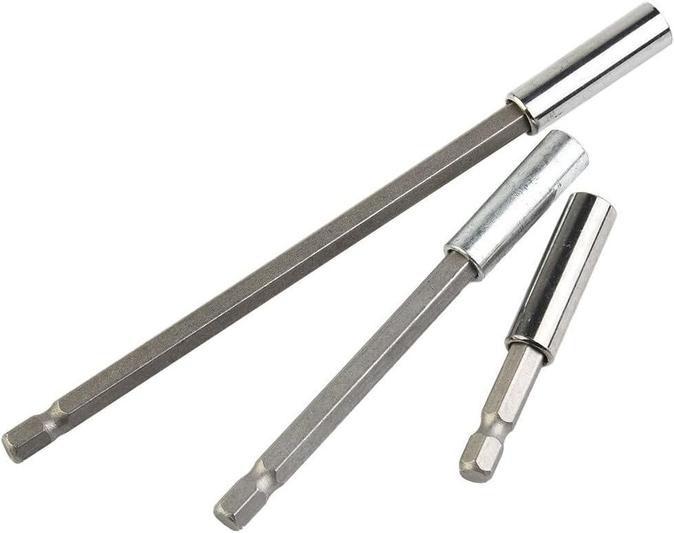 20 Carbon Steel Magnetic Screwdriver Extension Bit Holder, Quick Release, Proof, Compatible With Tools, 10mm/6 35mm Diameter Pack Of 3