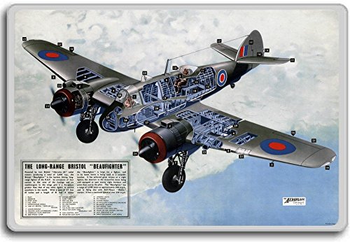 Long Range Bristol Beaufighter Vintage War Airplanes fridge magnet