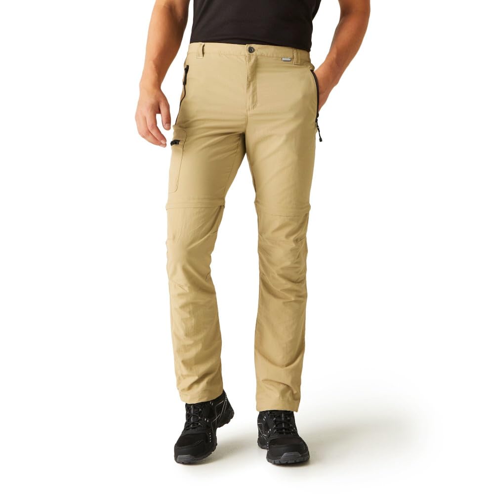 Regatta Men's Leesville II Zip Off Walking Trousers Beige