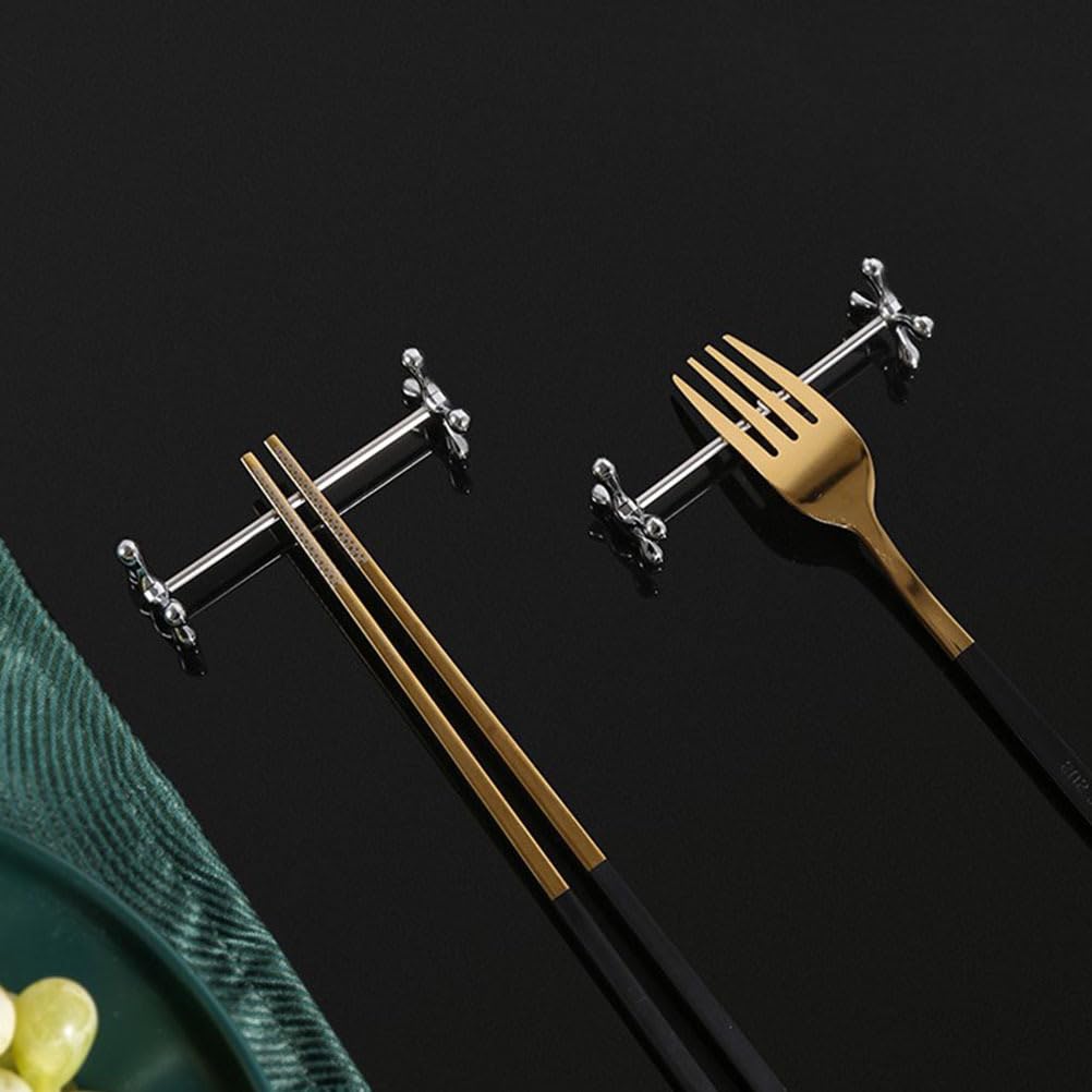 PRETYZOOM Soporte para Palillos Y Cubiertos De Zinc Compacto Juego De 6 Descansos para Mesa Cocina Restaurante Organizador Utensilios Cocina