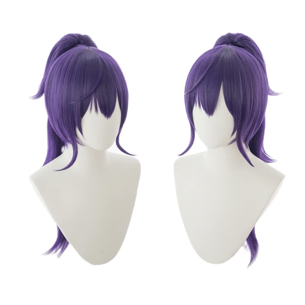 Xingwang Queen Anime Cosplay Wig Purple Ponytail Wig for Women
