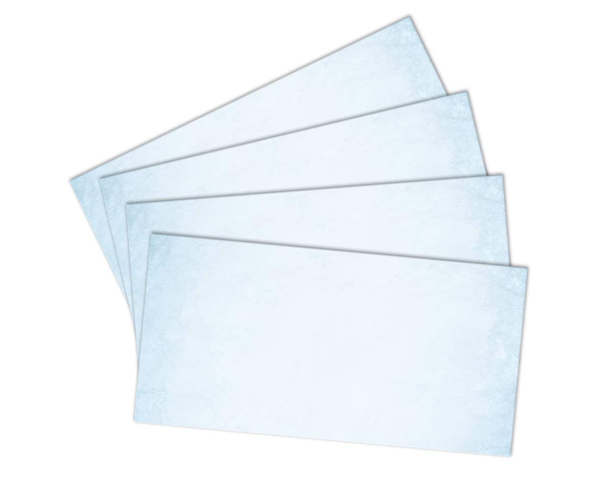 Briefpapier mit Umschlag Briefpapier-Set Vintage blau Motivpapier für Einladungen Hochzeit Urkunden (250 Blätter + 250 Umschläge)