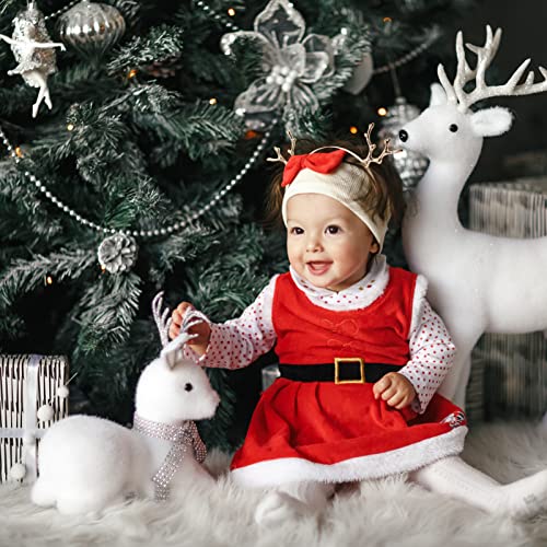 FOMIYES 4 pçs faixas de cabeça para festa de Natal liga metal rena chifre bandana feminina traje de