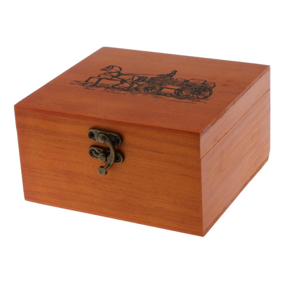 Luzhengyang Juego de costura de madera, portátil, retro, juego de costura, organizador para viajes a casa