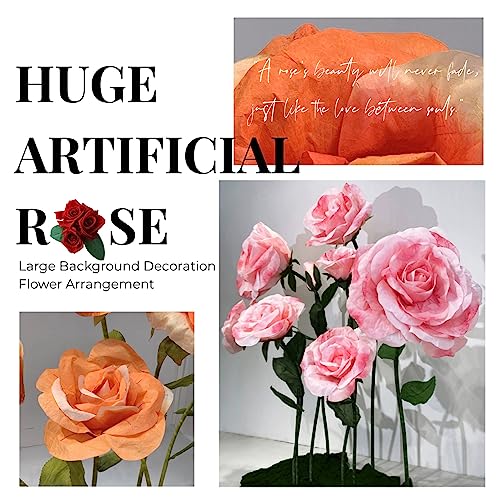 LG LOUIS GARDEN 6.56 Ft Artificial Rose Flower Decoration, Wedding Arrangements Baby Shower Birthday Party Banquet Backdrop Decor Shop Window Display, Champagne