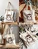 XIARON Unbleached Canvas Tote Bag happy monkey with flying musical notes 340g/m² thick fabric Uses as a tool bag L Coffee #4