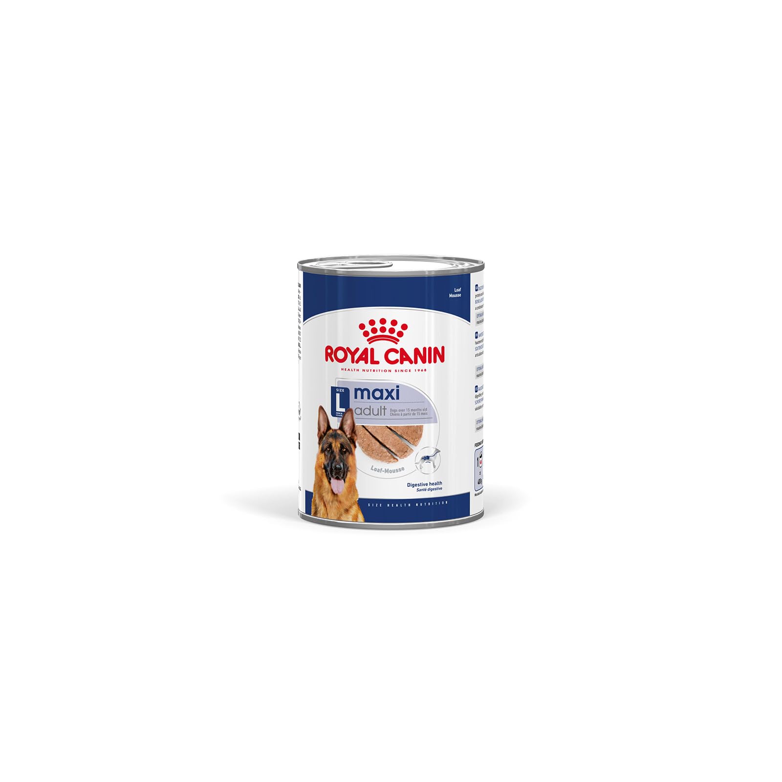 Royal Canin Maxi Adult | 12 x 410 g | pełnoporcjowa karma dla dorosłych dużych psów (26-44 kg) | bogata w składniki odżywcze i zbilansowana karma nawilżona z wysoce przyswajalnymi białkami