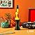Lava® Lamp - 14.5'' Vinyl Record Grooved Base - The Original Motion Light - Yellow Wax and Orange Liquid - Item #2017