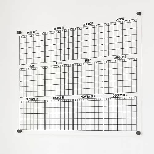 Yearly Acrylic Calendar, Dry Erase Reusable Acrylic Calendar Handmade Products