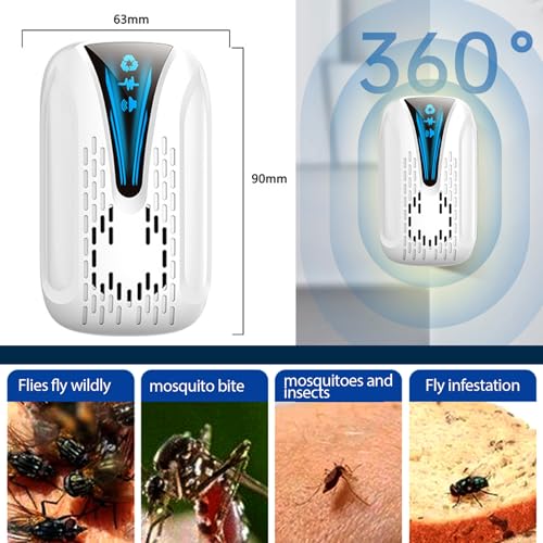 Repelente ultrasónico mosquitos interiores y pack de control de plagas electrónico para moscas 6