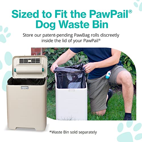 Image of PawPail Trash Can Liners, Dog Poop Disposal Bags, 100% Recycled Plastic, Floral Scented, for PawPail Pet Waste Station, Cat Litter Box, or Outdoor Trash Can | 1 Roll of 20 Large Size Bags (Pack of 3)