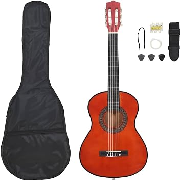 vidaXL 8 Piece Classical Guitar Beginner Set 1/2 34"