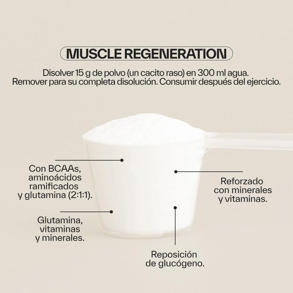 Glutamina + BCAA 2:1:1 en Polvo NDL Pro-Health | Aminoácidos Ramificados | Recuperación Muscular Post Entrenamiento | Vitaminas y Minerales | Frutas del Bosque | 300 g | Rafa Nadal & Cantabria Labs