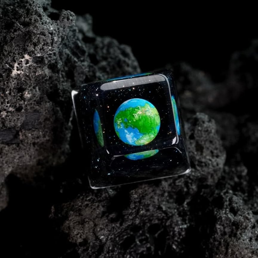 Earth Planet Artisan Keycap Solar System Custom